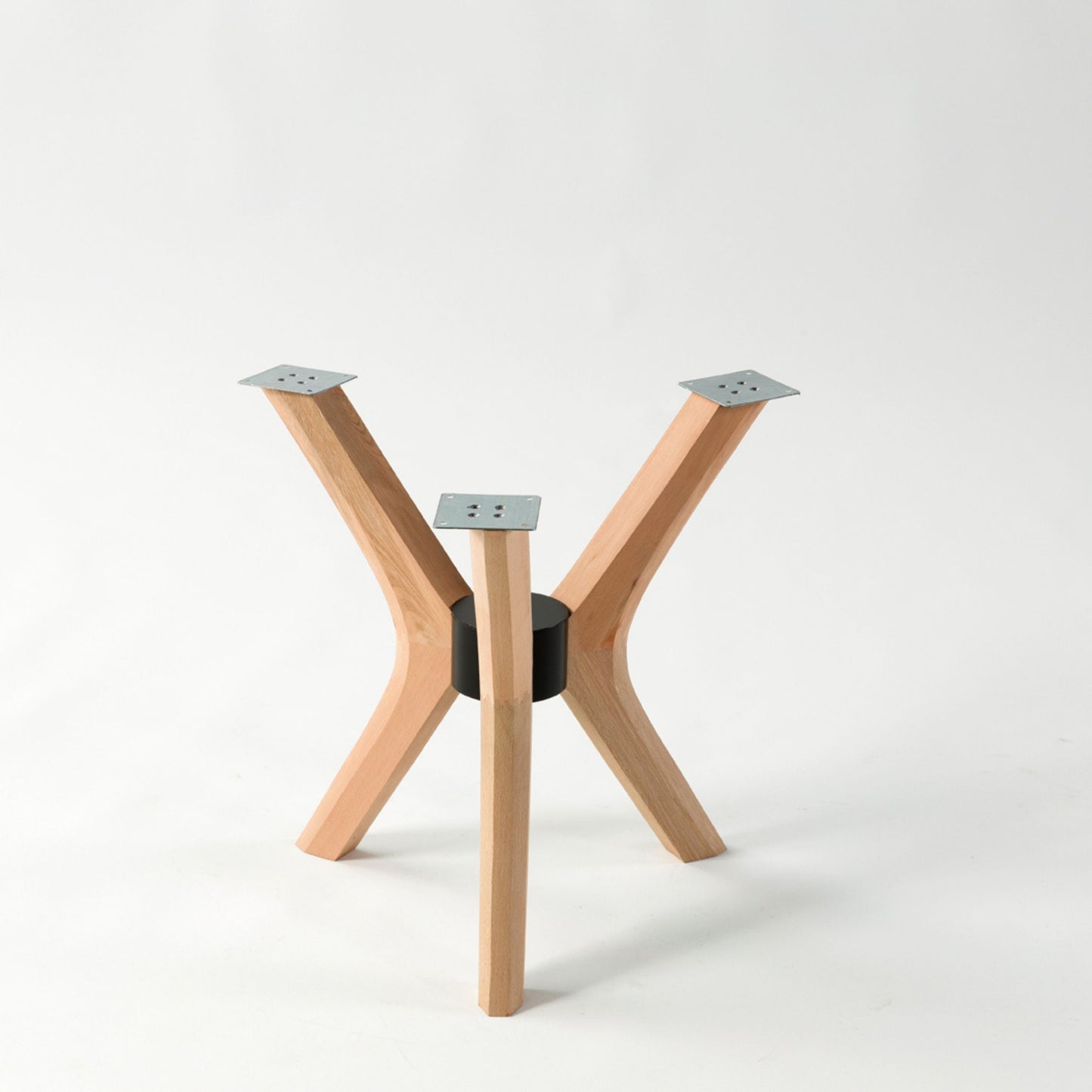 Solid Wood Round Coffee Table Base 3-Legs