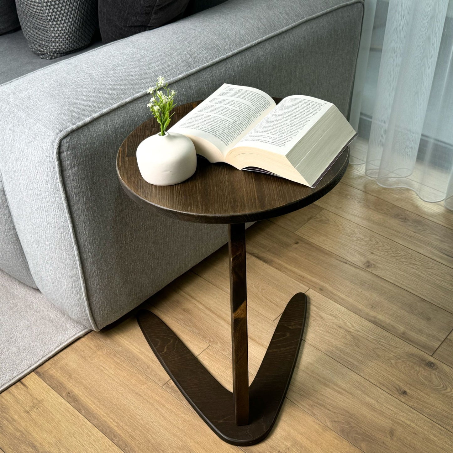 Slide-Under Wooden C Table