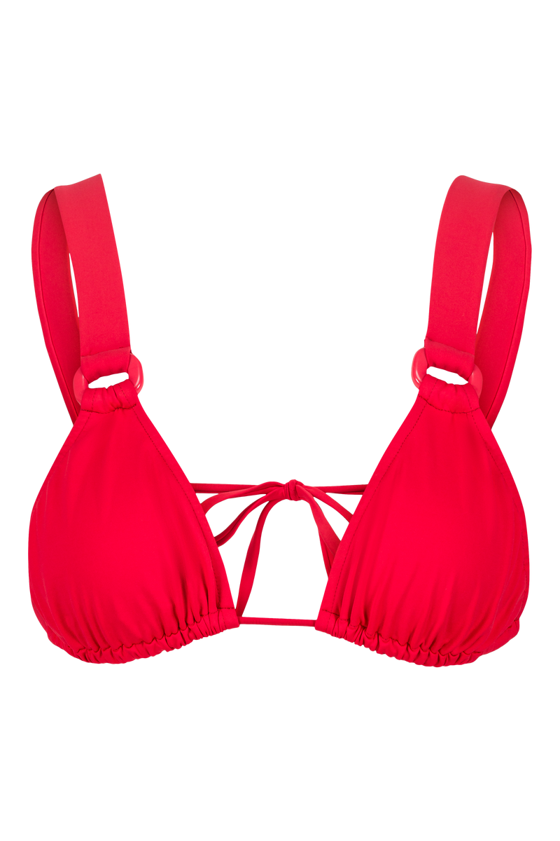 Le Fameux - Red - Triangle bikini top