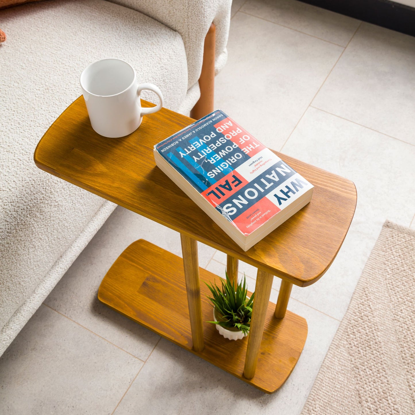 Solid Pine Wood C Table