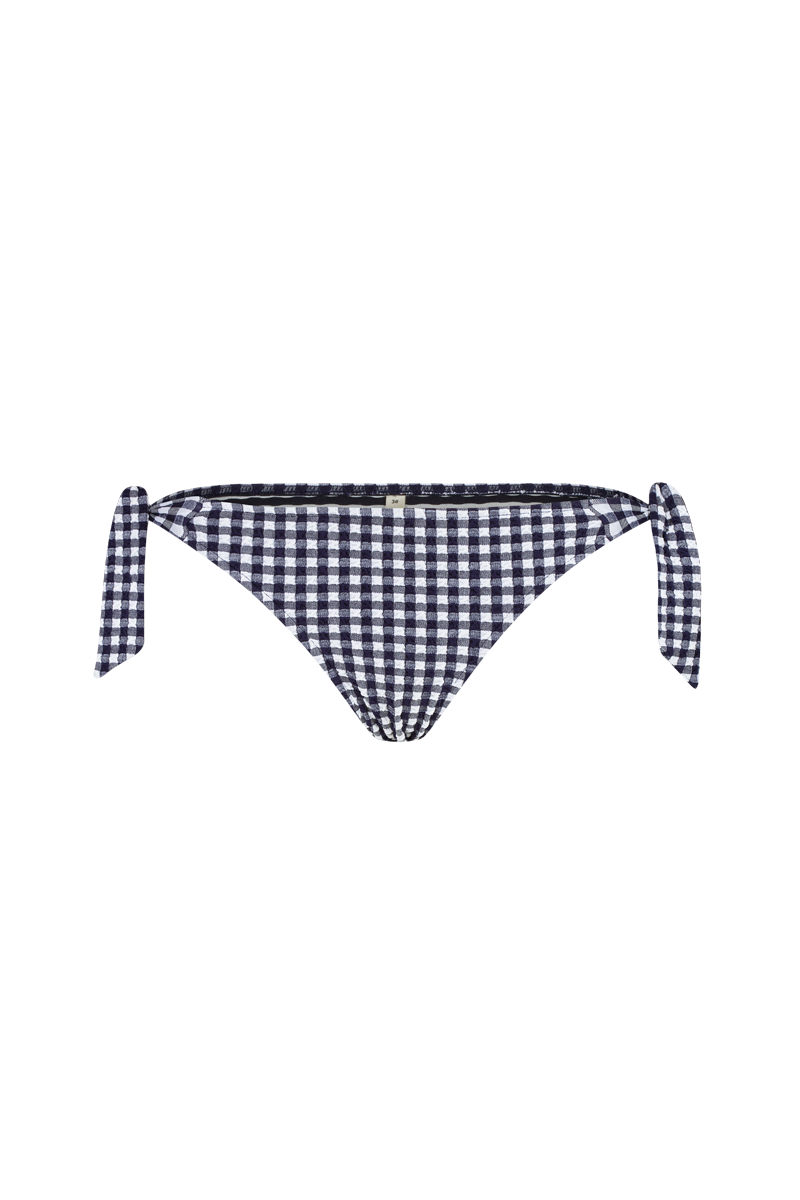 anja bikini bottom bikini knots l'ensorcelant vichy navy front