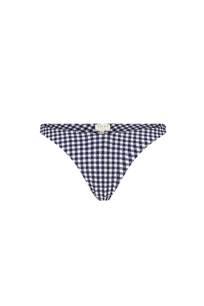 anja bikini bottom bikini panties tanga le canon vichy navy front