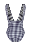 anja swimsuit one-piece le plongeant vichy navy behind