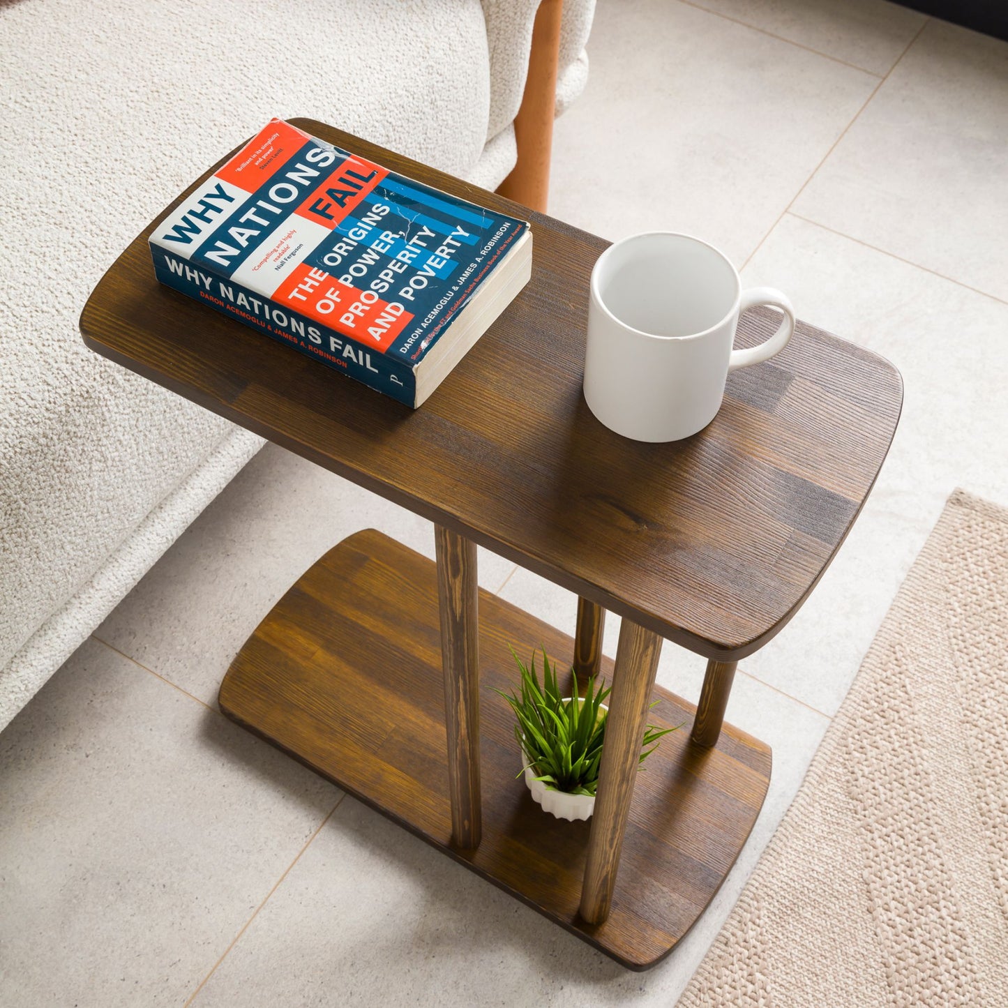 Solid Pine Wood C Table