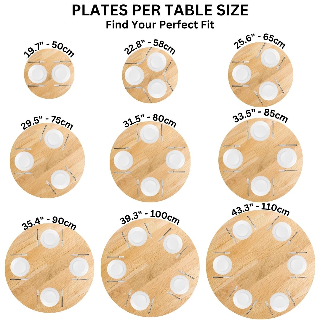 Solid Oak Round Dining Table with Wooden Tulip Leg