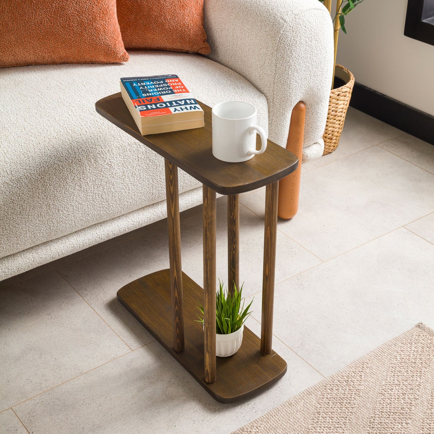 Solid Pine Wood C Table