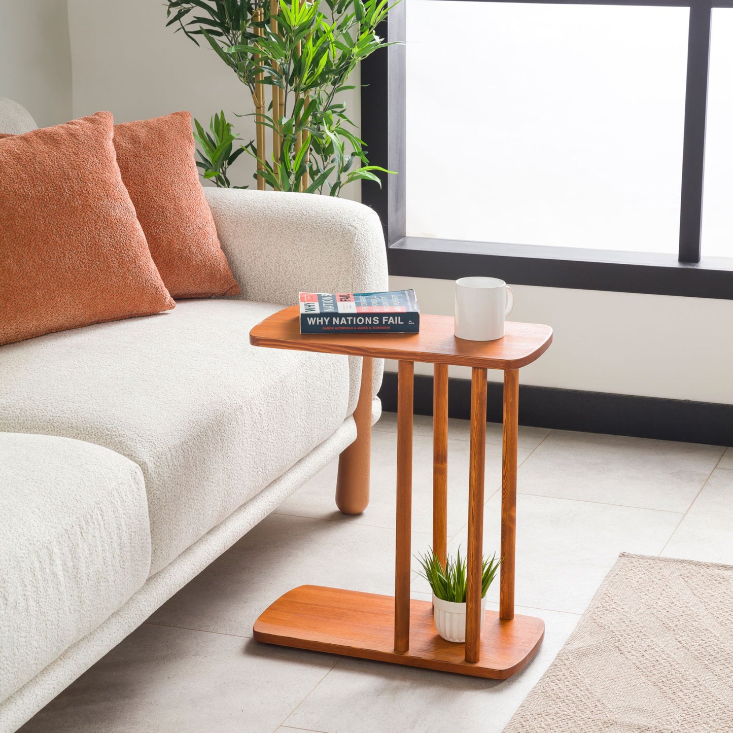 Solid Pine Wood C Table