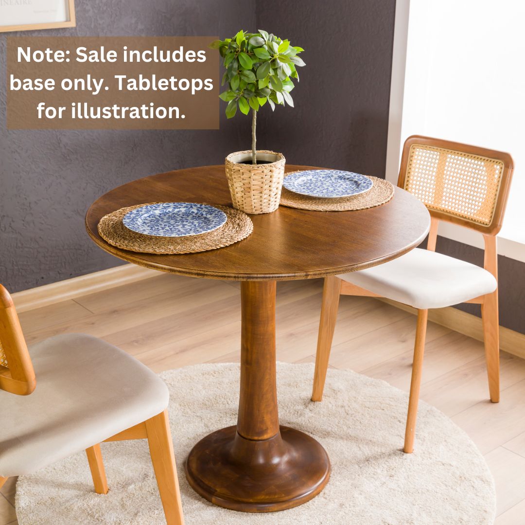Solid Wood Tulip Pedestal Table Base
