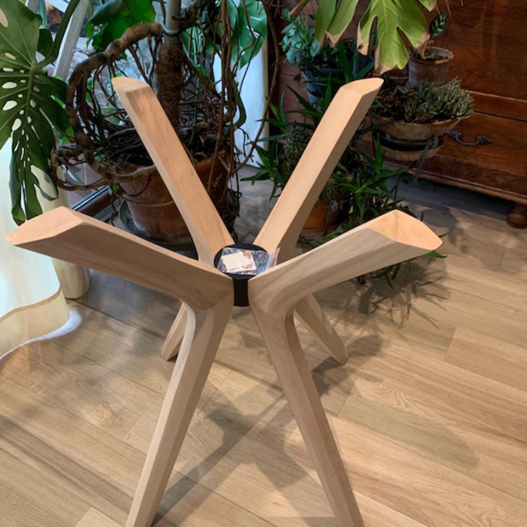 Solid Wood Round Dining Table Base 4-Legs