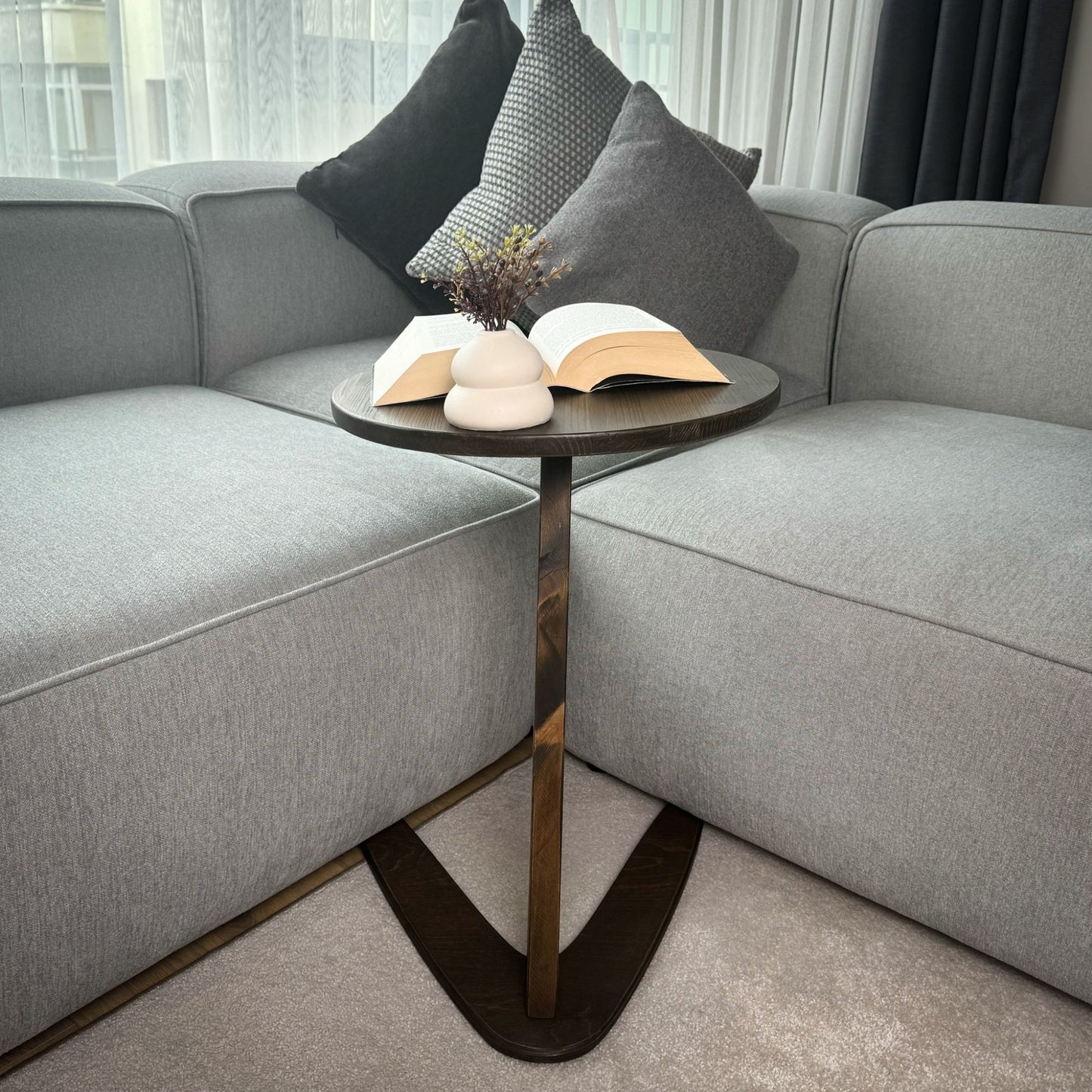 Slide-Under Wooden C Table