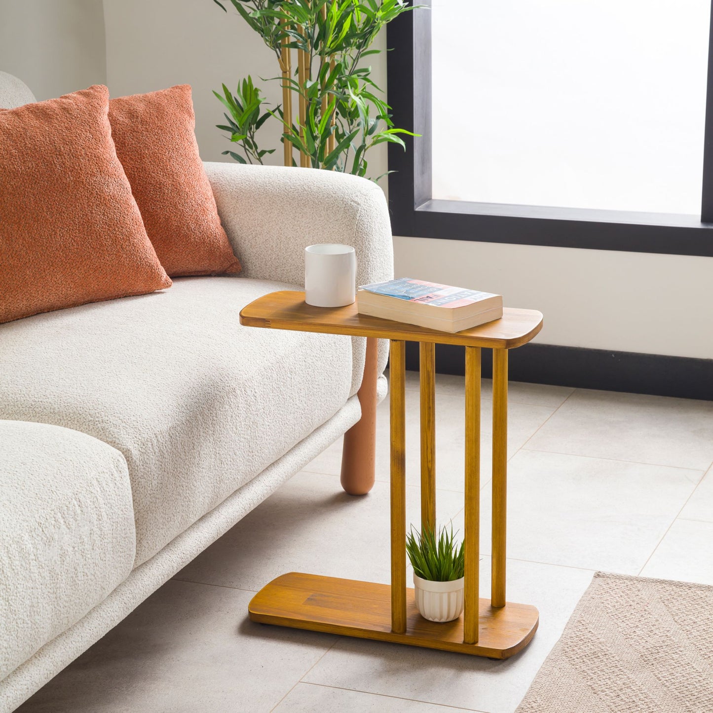 Solid Pine Wood C Table