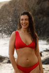 anja bikini top Wrap top l'exquis corail fond plage