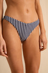anja bikini bottom bikini culotte tanga le canon vichy navy close up face