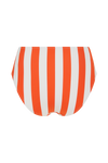 anja bikini high-waisted bikini bottom la magnétique striped orange behind