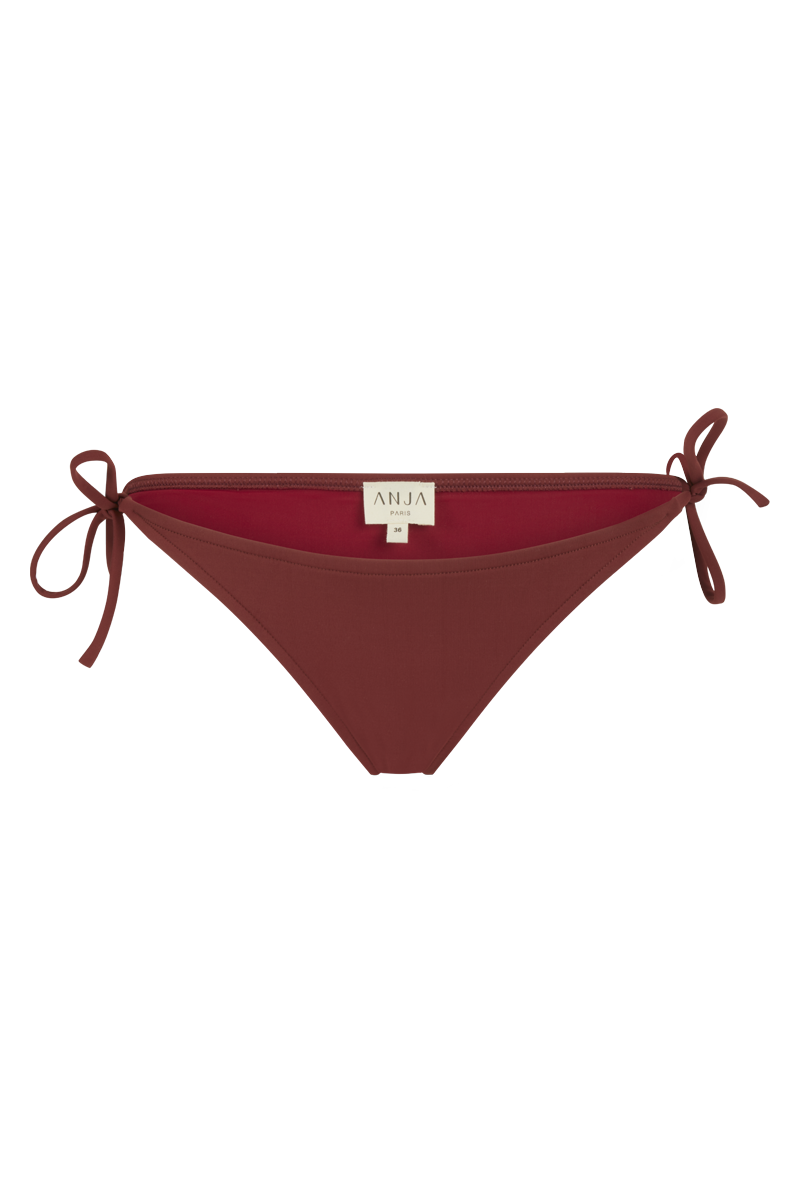 anja bikini Tie side bikini bottom l'idyllique terracotta front
