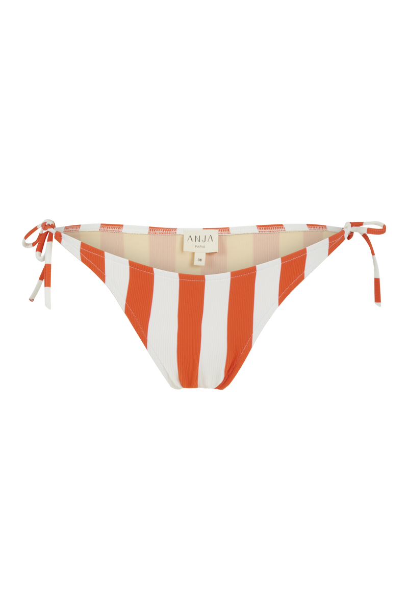 anja bikini Tie side bikini bottom the sensational orange striped front