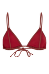 anja triangle bikini top sparkling terracotta behind