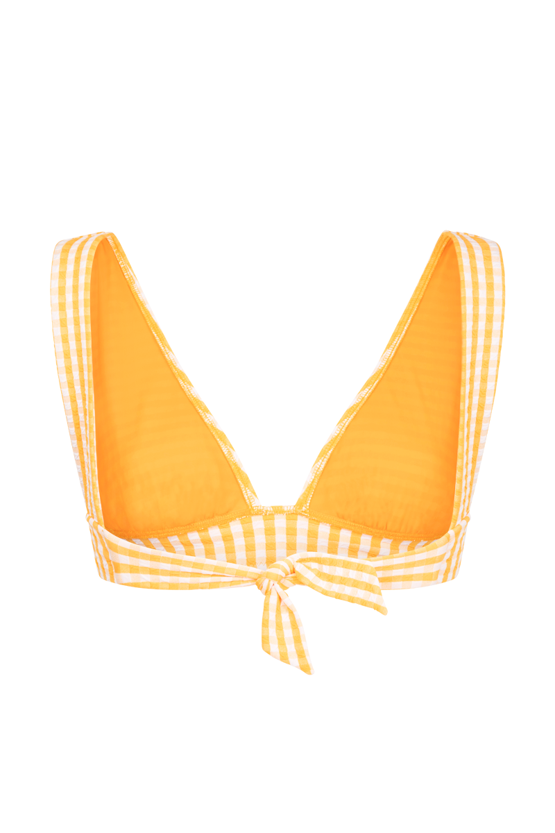 anja bikini top scarf l'ensorcelant vichy yellow behind