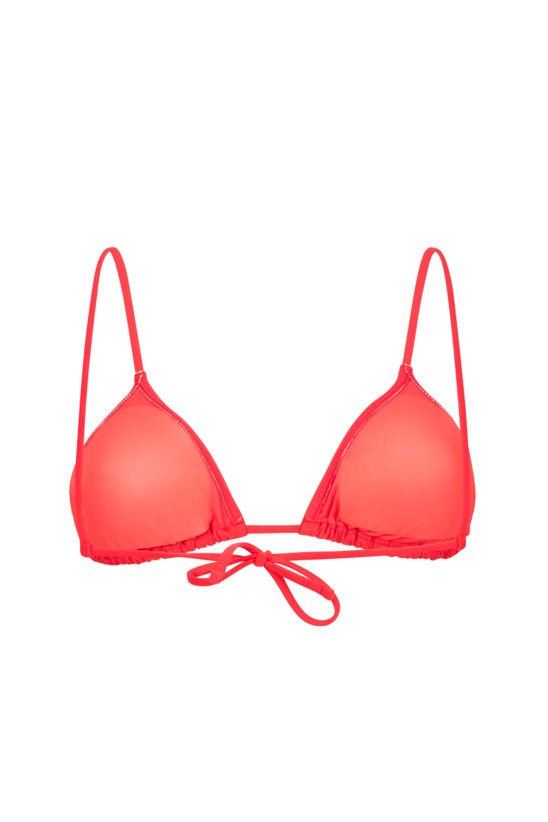 anja triangle bikini top le pétillant coral behind
