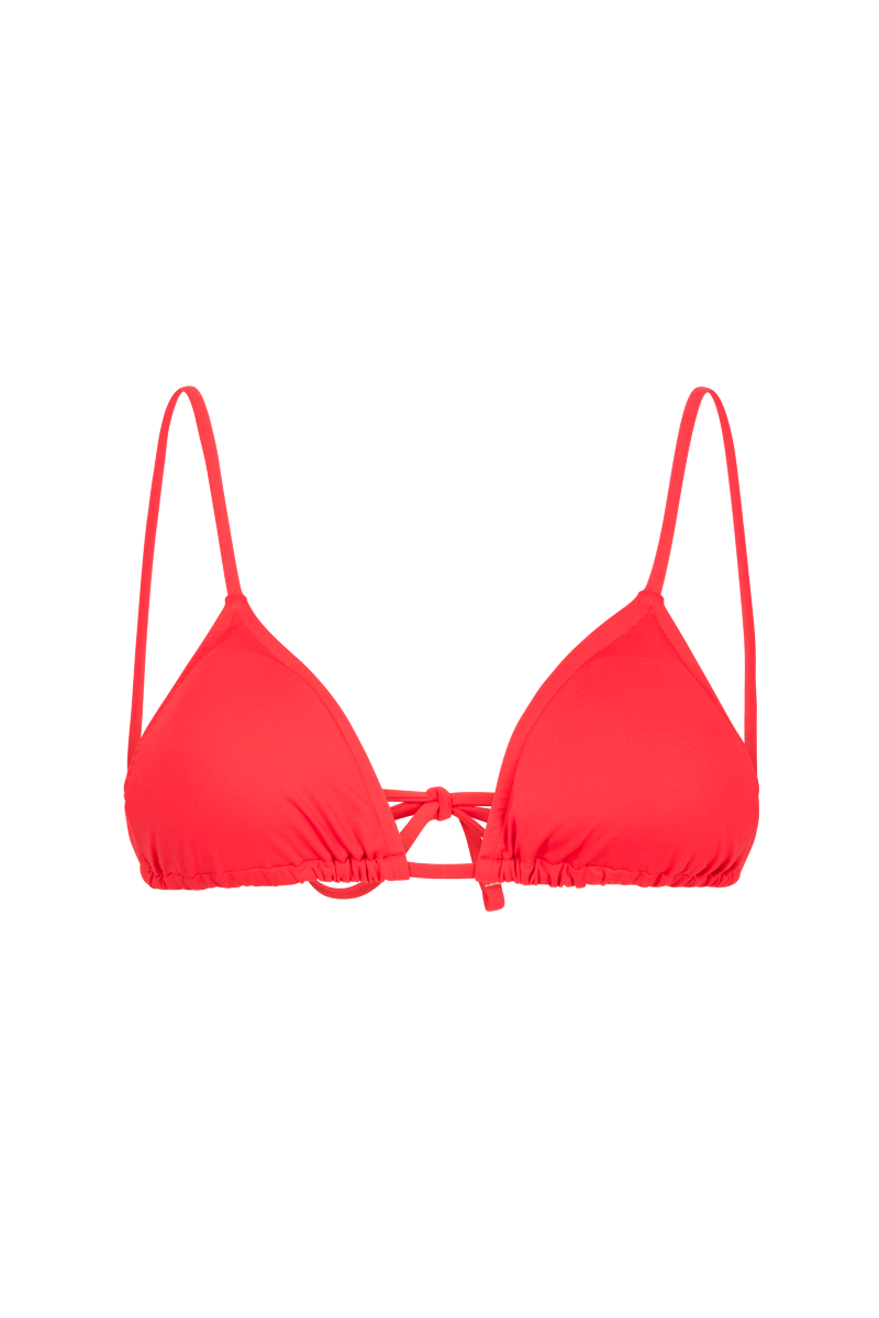 anja triangle bikini top le pétillant coral front