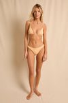 anja triangle bikini top le pétillant vichy yellow seen together