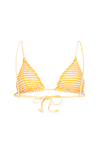 anja triangle bikini top le pétillant vichy yellow behind