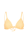 anja triangle bikini top le pétillant vichy yellow front