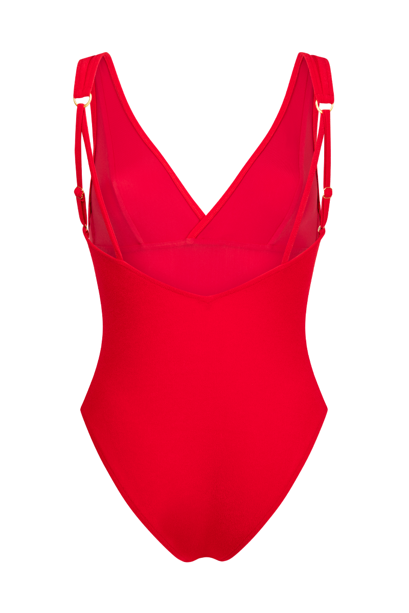anja swimsuit a red l'irrésistible piece behind