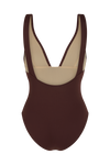 anja swimsuit a piece l'intrépide chocolate behind