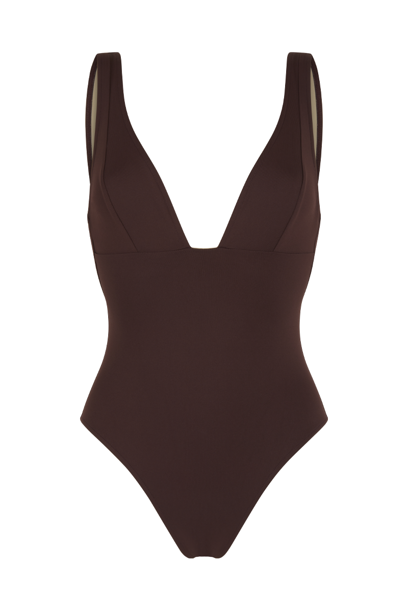 anja swimsuit a l'intrépide chocolate piece in front