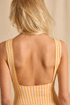 anja swimsuit one-piece le plongeant vichy yellow close up back