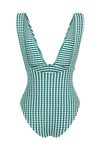 anja swimsuit one-piece le plongeant vichy green back