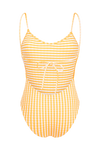 anja swimsuit one-piece le sophistiqué vichy yellow behind