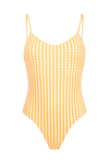 anja swimsuit one-piece le sophistiqué vichy yellow front