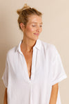 anja prêt à porter caftan le fameux white vu face