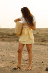 anja ready to wear grand skirt vichy yellow photo shoot