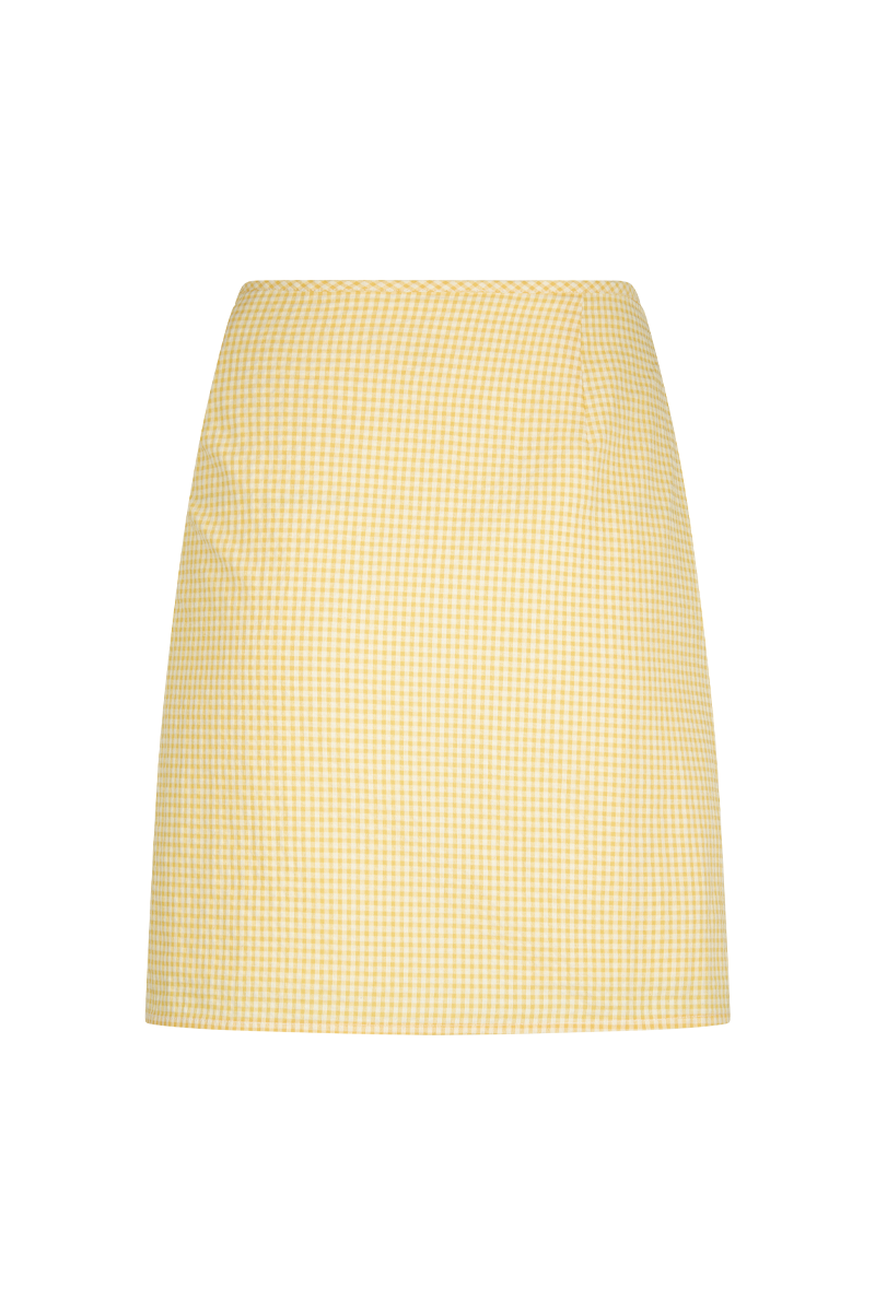 anja ready to wear grand skirt vichy yellow behind