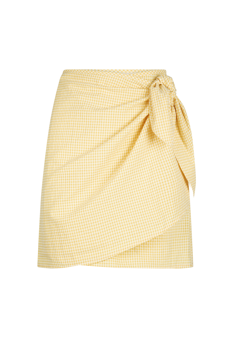 anja ready to wear grand skirt vichy yellow front