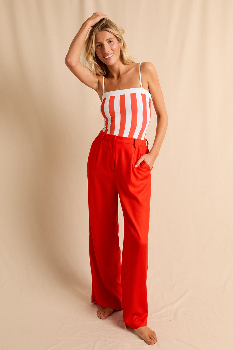 anja ready-to-wear pants le pensif orange studio background