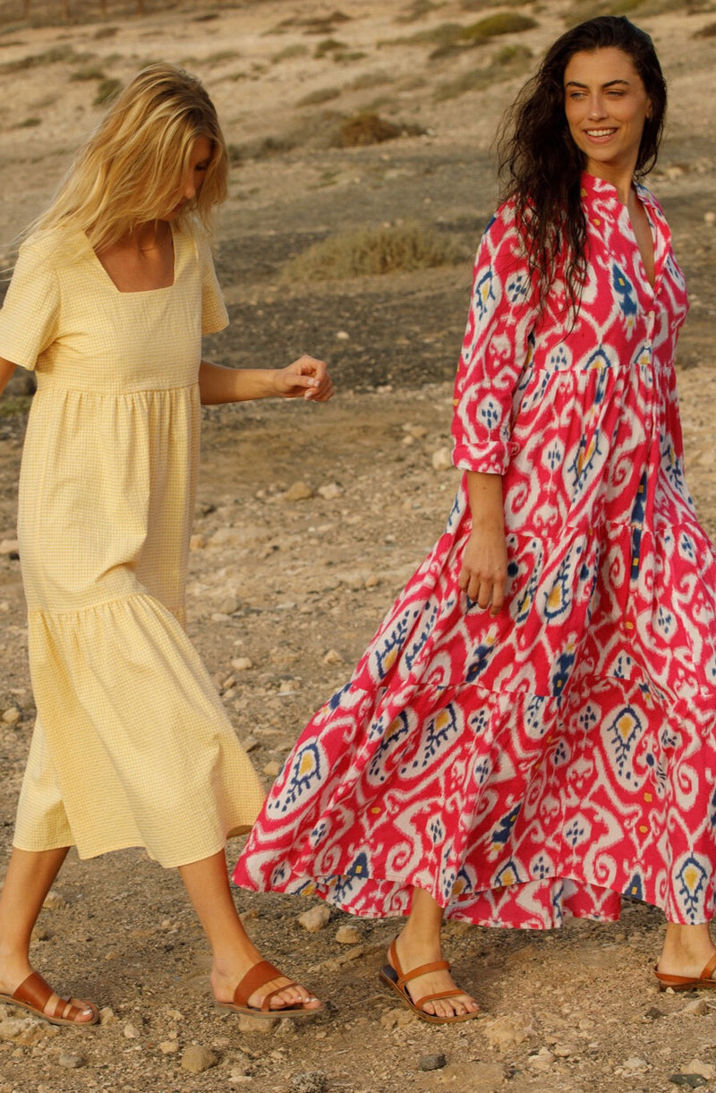 anja prêt à porter dress l'attachante vichy yellow campaign photo