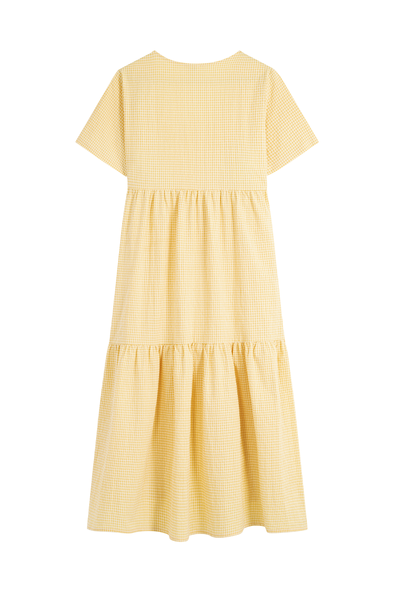 anja prêt à porter dress l'attachante vichy yellow behind