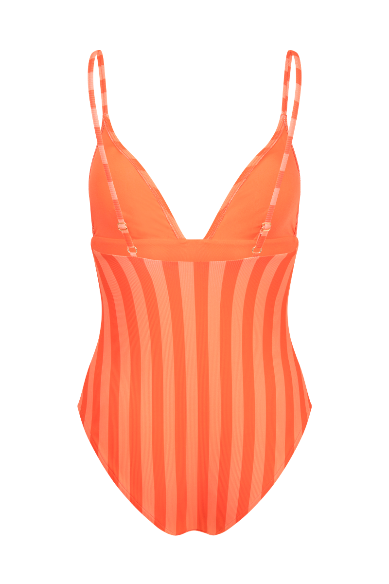 anja x baba swimsuit one-piece l'élégant rouge derrière