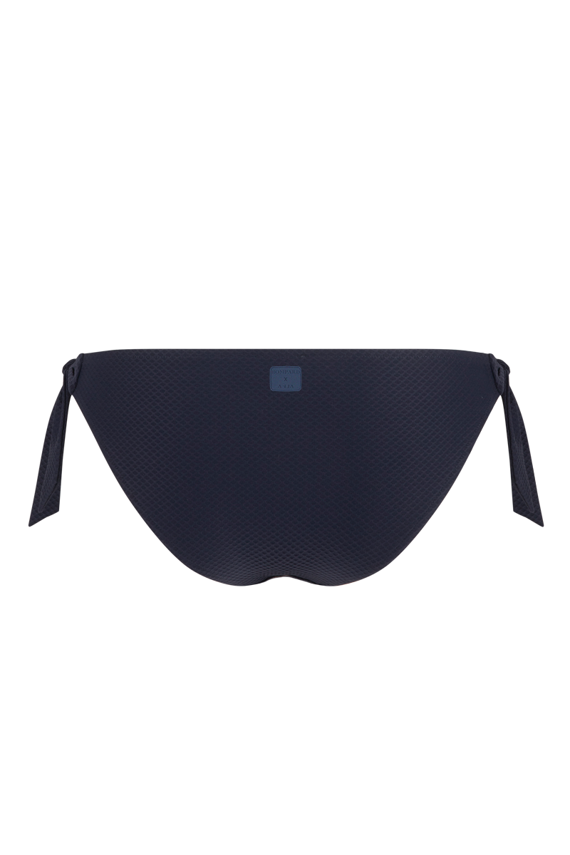 anja x bompard bikini knots la magnifique navy behind
