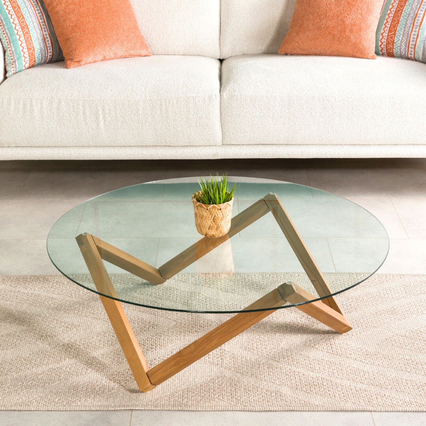 Prismatic Wood Coffee Table Base