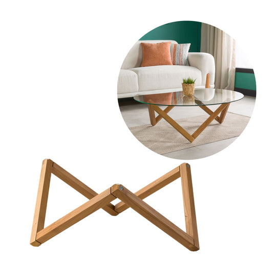Prismatic Wood Coffee Table Base
