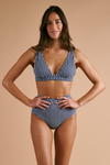L'Ensorcelant - Vichy Marine - Scarf bikini top