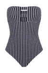anja swimsuit one-piece l'espiègle vichy navy front