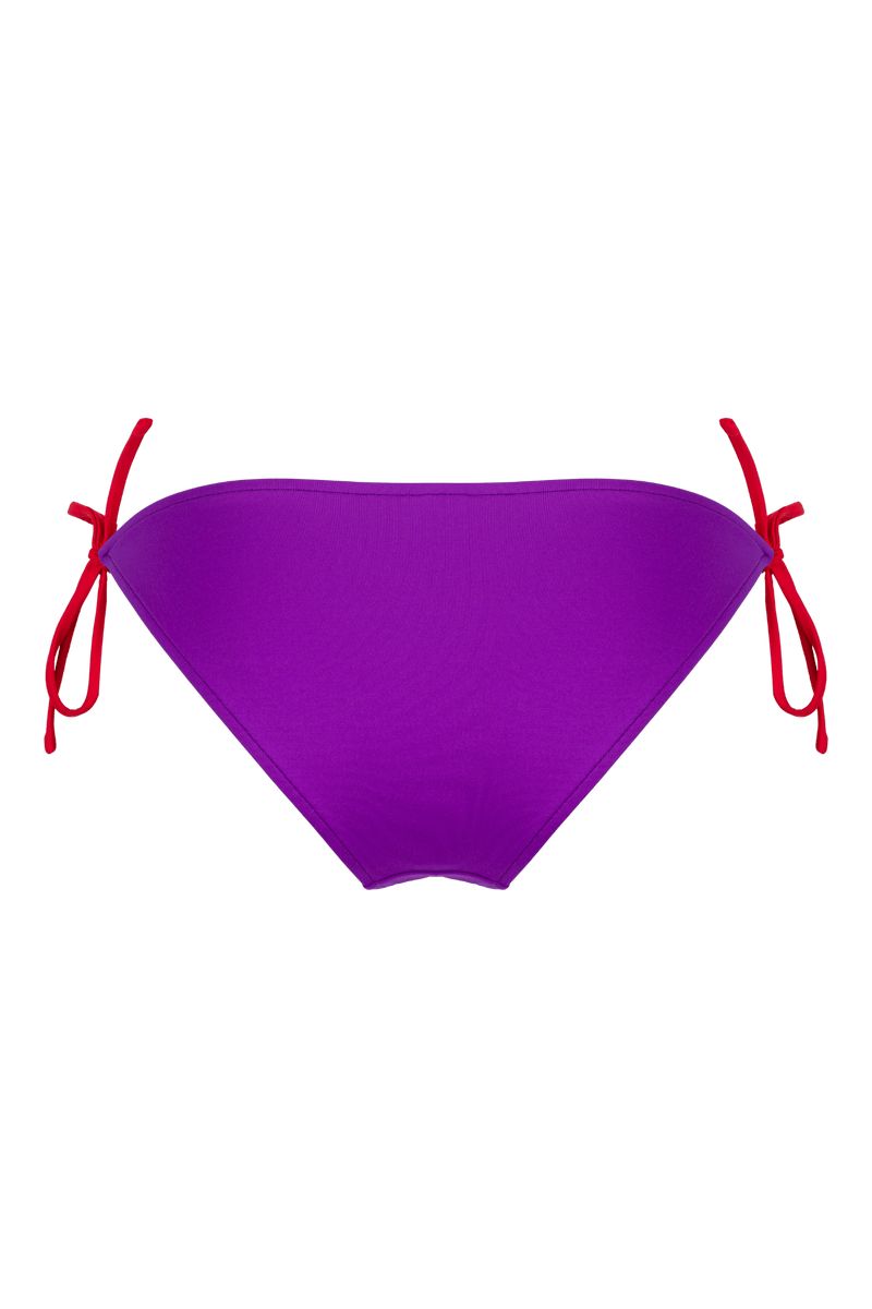 L'Idyllique - Violet and Red - Tie side bikini bottom