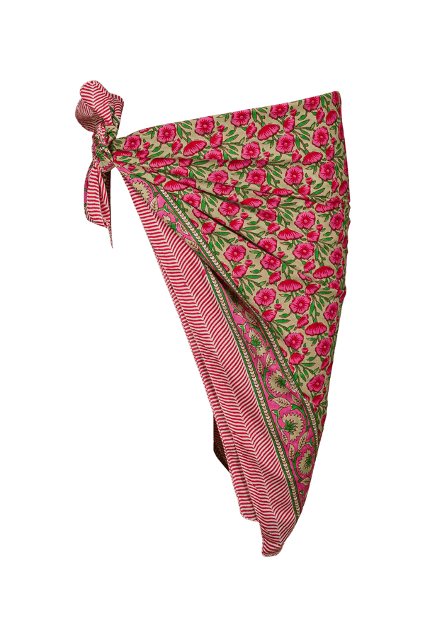 Le Paréo - Flower print - Fuchsia