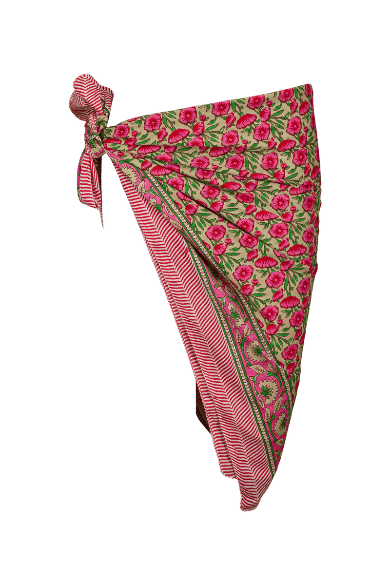 Le Paréo - Flower print - Fuchsia